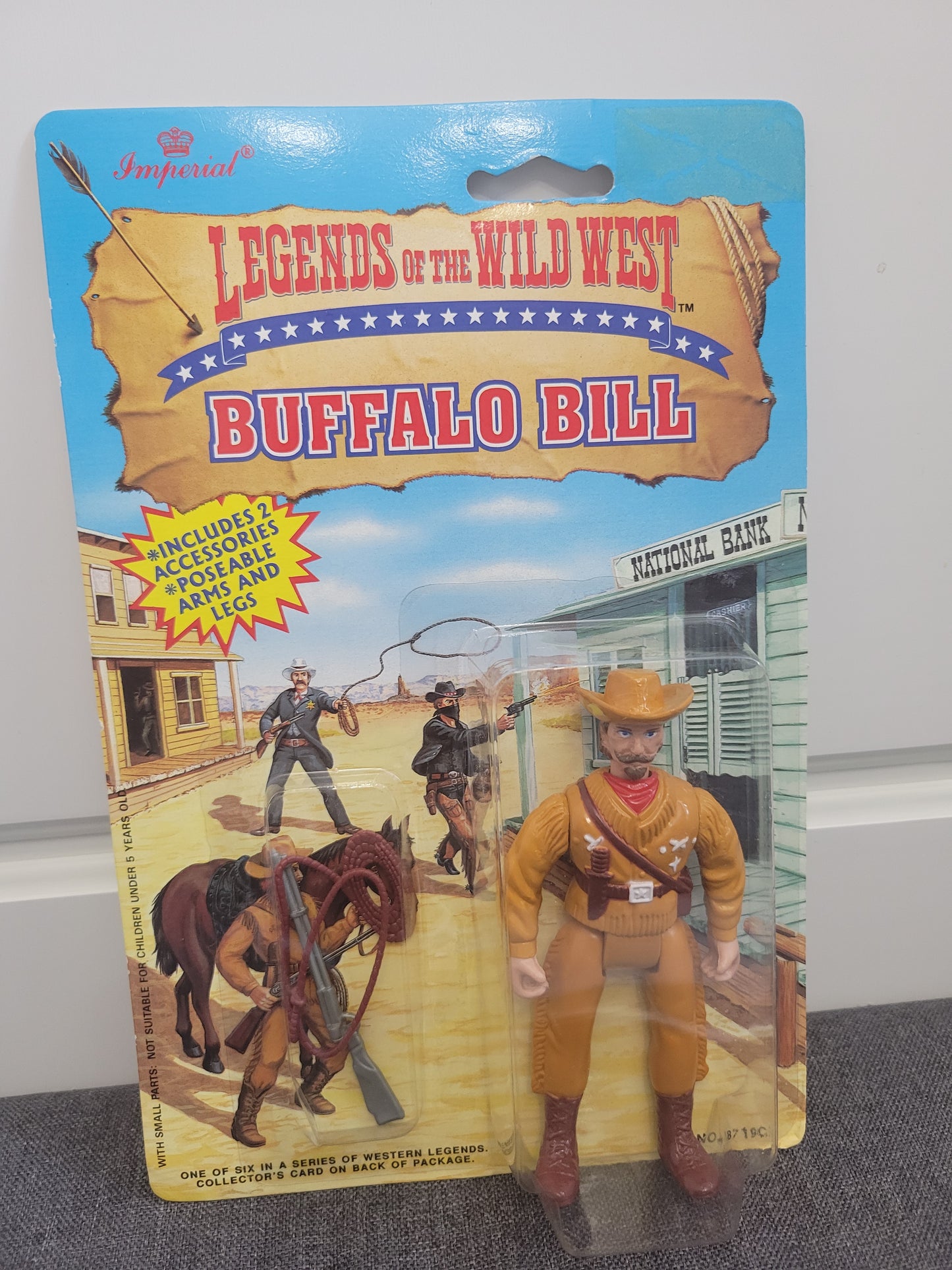 Vintage 1991 Buffalo Bill 5" Imperial Action Figure Legends Of The Wild West