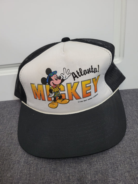 Vintage Trucker Hat Disney Mickey Mouse Snapback Rope Detail Boys One Size