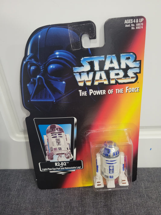1995 Kenner Star Wars R2 D2 POTF Action Figure Light Pipe Eye MOC